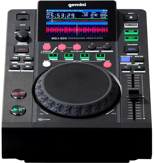 Main image of Standalone DJ Media Player, USB & MIDI (MDJ-500) | Standalone USB media player or MIDI - 4 hot cues, auto loops - full-color display - V-Case software