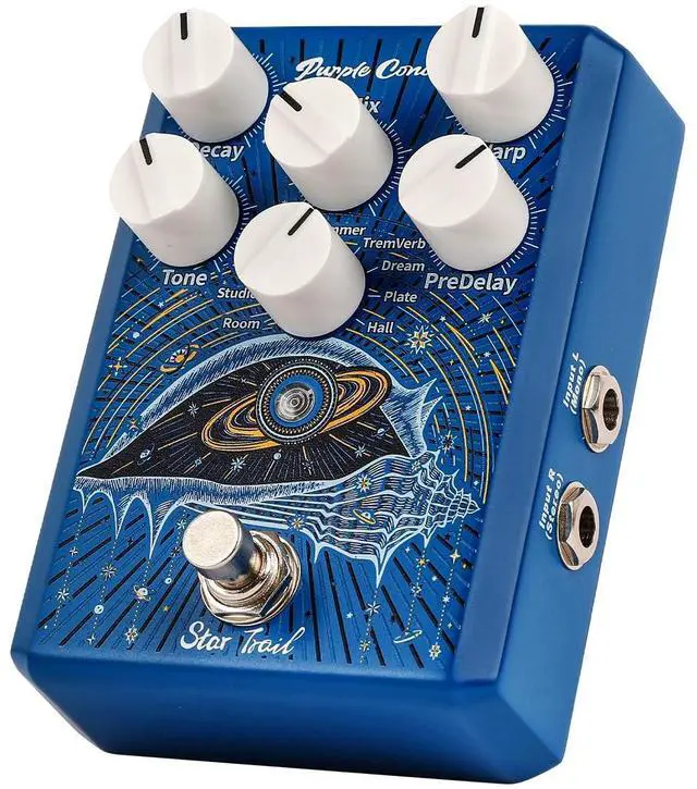 Main image of Star Trail Reverb Pedal with Freeze Function, 9 Reverb Modes for Ambient, Spring & Plate, True/Buffered Bypass with Trails, Stereo I/O Guitar Effects Pedal for Electric Guitar & Bass