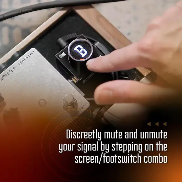 Alt view image 5 of 7 - Nano Electric Guitar Tuner Pedal - Smallest Tuner Foot Pedal In The World | Compact Chromatic Tuner Food Pedal Fits on Any Pedalboard for Acoustic, Electric, Bass Guitar, Mandolin & Other Instruments