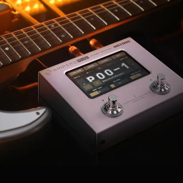 Alt view image 7 of 7 - Multi Effects Processor Pedal Guitar Bass Amp Modeling IR Cabinets Simulation Multi LanguageStereo OTG USB Audio Interface Ampero Mini MP-50 (Include 10 PCS Additional Footswitch Toppers)