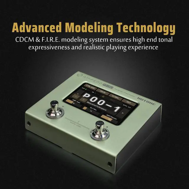 Alt view image 2 of 7 - Multi Effects Processor Pedal Guitar Bass Amp Modeling IR Cabinets Simulation Multi LanguageStereo OTG USB Audio Interface Ampero Mini MP-50 (Include 10 PCS Additional Footswitch Toppers)
