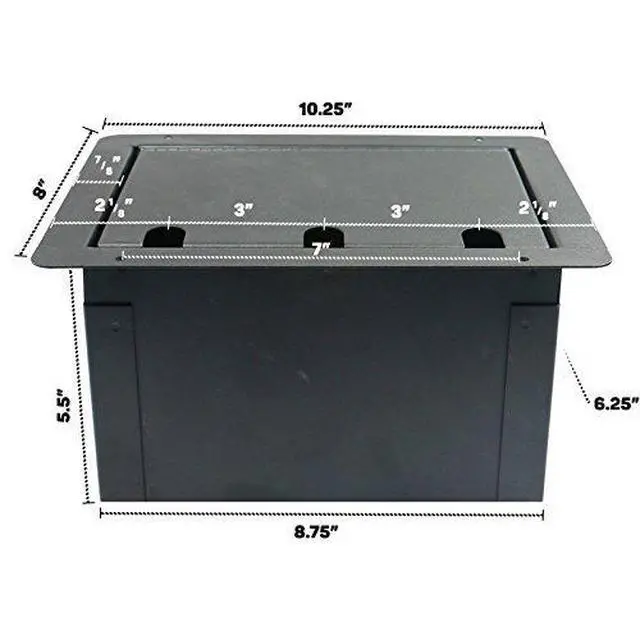 Alt view image 4 of 4 - Pro Audio Stage Recessed Floor Box with 110v Electric and XLR Connections (10 XLR, Pre Wired)