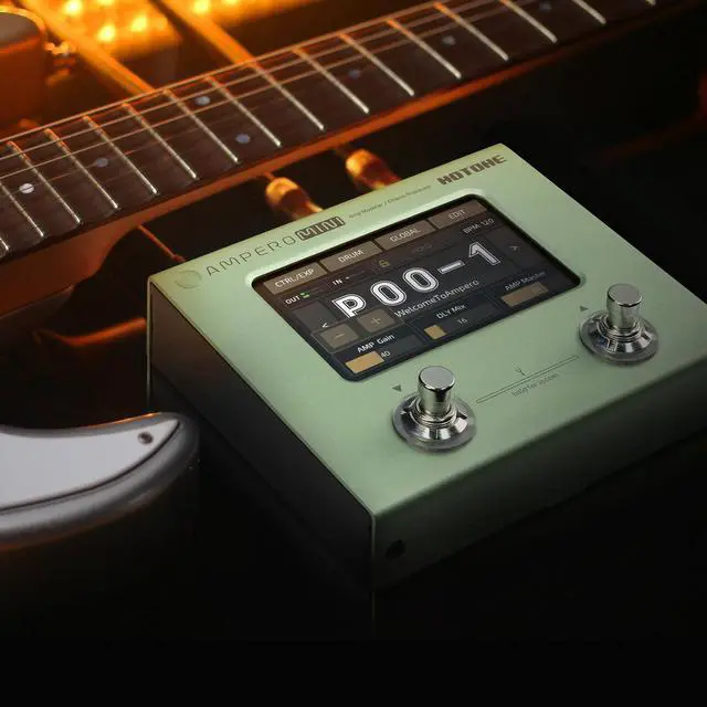 Alt view image 7 of 7 - Multi Effects Processor Pedal Guitar Bass Amp Modeling IR Cabinets Simulation Multi LanguageStereo OTG USB Audio Interface Ampero Mini MP-50 (Include 10 PCS Additional Footswitch Toppers)