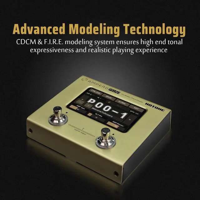 Alt view image 2 of 7 - Multi Effects Processor Pedal Guitar Bass Amp Modeling IR Cabinets Simulation Multi LanguageStereo OTG USB Audio Interface Ampero Mini MP-50 (include 10 PCS Additional Footswitch Toppers)
