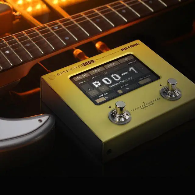 Alt view image 7 of 7 - Multi Effects Processor Pedal Guitar Bass Amp Modeling IR Cabinets Simulation Multi LanguageStereo OTG USB Audio Interface Ampero Mini MP-50 (include 10 PCS Additional Footswitch Toppers)