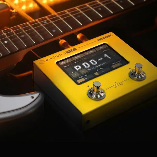 Alt view image 7 of 7 - Multi Effects Processor Pedal Guitar Bass Amp Modeling IR Cabinets Simulation Multi LanguageStereo OTG USB Audio Interface Ampero Mini MP-50 (Include 10 PCS Additional Footswitch Toppers)