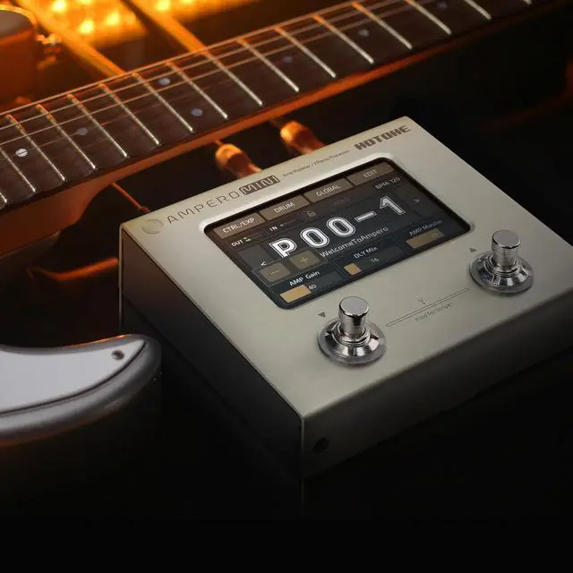 Alt view image 7 of 7 - Multi Effects Processor Pedal Guitar Bass Amp Modeling IR Cabinets Simulation Multi LanguageStereo OTG USB Audio Interface Ampero Mini MP-50 (Include 10 PCS Additional Footswitch Toppers)