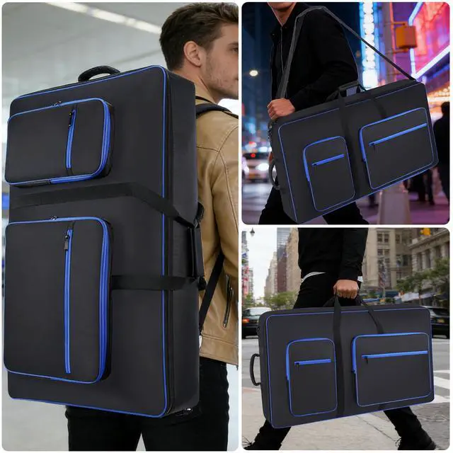 Alt view image 6 of 7 - DJ Controller Case Backpack Compatible with XDJ-AZ | 10MM Soft Thick Padded, Multiple Accessory Pockets, Comfortable Backpack-straps & Shoulder strap, DJ Bag for DJ Controller