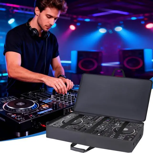 Alt view image 7 of 7 - DJ Controller Case Backpack Compatible with XDJ-AZ | 10MM Soft Thick Padded, Multiple Accessory Pockets, Comfortable Backpack-straps & Shoulder strap, DJ Bag for DJ Controller