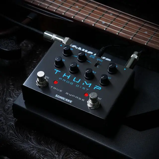Alt view image 7 of 7 - High-Gain Distortion Pedal, Built-in Independent Boost & Noise Gate Guitar Bass Effects Pedal, 2 Legendary Tone Modes, Pure Analog Circuit, True Bypass - Thump