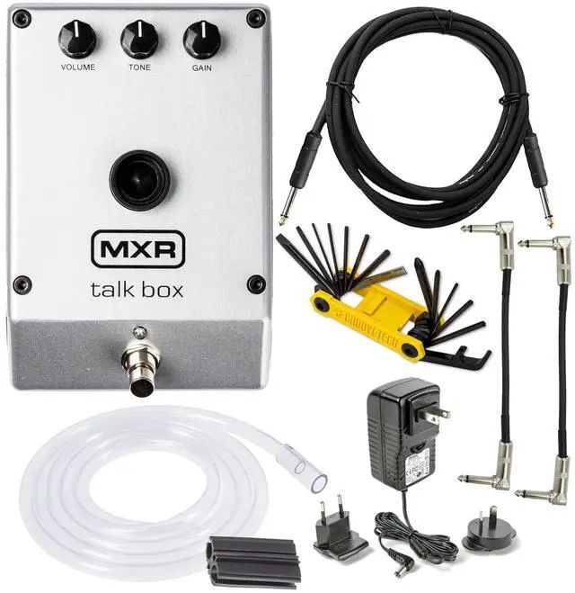 Main image of MXR M222 TALK BOX Effects Pedal Voicebox for Guitar, Keyboard and other instruments with 10' Cable, Multi-Tool, Patch Cable Bundle