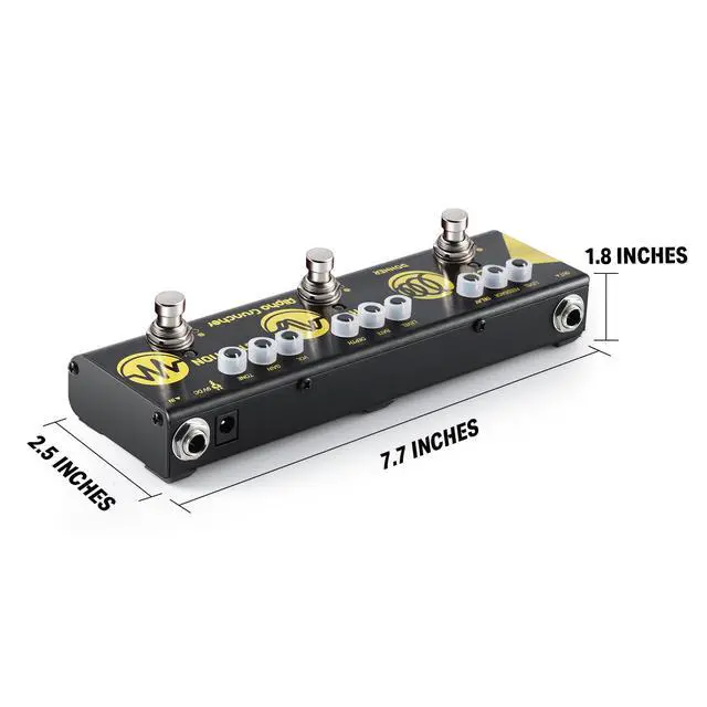 Alt view image 5 of 6 - Multi Effects Guitar Pedal Alpha Cruncher 3 Type Effects Delay Chorus Distortion Pedal with Adapter for Electric Guitar