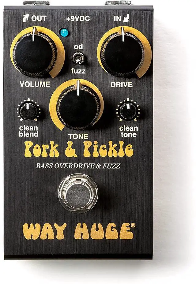 Alt view image 2 of 7 - Way Huge Smalls WM91 Pork & Pickle Bass Overdrive & Fuzz Pedal Bundle with 2 MXR Patch Cables and Power Supply(WM41)