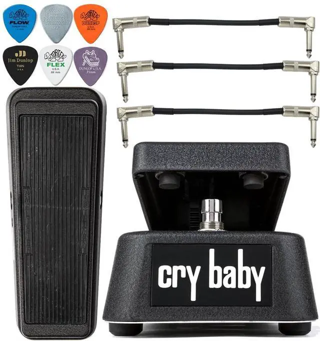 Main image of Dunlop Original Crybaby GCB95 Standard Wah Pedal Effects Bundle with 2 Patch Cables 6 Dunlop Picks