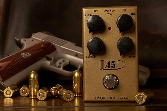 Alt view image 3 of 4 - 45 Caliber Overdrive Gold Guitar Effects Pedal