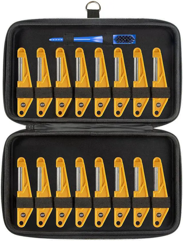 Main image of Diamond Coated Nut File Complete Shop Set - 16 pc. w/Storage Case + Cleaning Brush