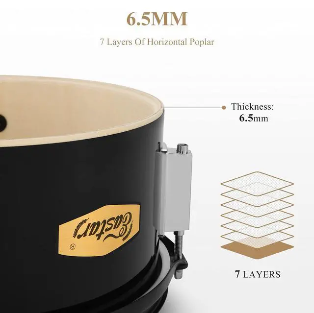 Alt view image 4 of 7 - Drum Set 16 inch 5-Piece, Junior Drum Kit for Beginners Kids Teenagers with Adjustable Throne and Cymbal, Pedal & Drumsticks, Metallic Black (EDS-350MBK)