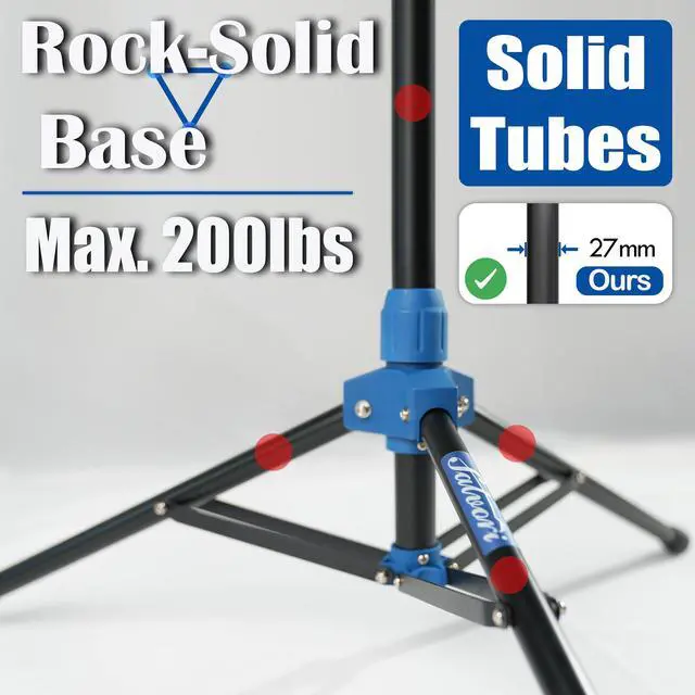 Alt view image 4 of 5 - Folding Quadruple Guitar Stand with Auto-Lock System and Soild Tripod, Quadruple/Multiple Guitar Stand/Holder/Rack for Single Bass, Acoustic, Electric, Classical Guitar or Ukulele