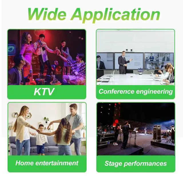 Alt view image 7 of 7 - Professional Feedback Eliminator & Feedback Suppressor Audio Processor - 2-Channel anti-howling suppressor for Performance Stage Conference & Karaoke, Plug-and-Play Design, 2-in 2-Out green