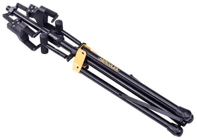 Alt view image 3 of 5 - Stands GS422B PLUS Dual Guitar Stand with Auto Grip System and Foldable Yoke | Dual Stand with Auto Grip Yokes That Lock, Fits Necks 40-52 Mm, Folding Backrests, Height Clutch