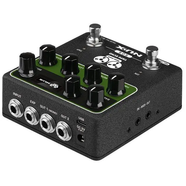 Alt view image 2 of 6 - NDD-7 TAPE ECHO Delay Effects Pedal,Up to 1600ms Stereo Delay Time,7 Repro-Tape Heads Combinations and Reverb, Authentic Tape Echo Emulation, 40-Second Stereo Phrase Looper
