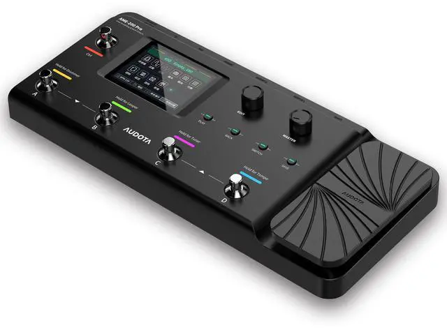Main image of AUDOTA AME-200 Pro Guitar Multi Effects Processor with Amp Modelling, Reverb, Delay, Looper, Drum Machine, 4 Footswitches, Expression Pedal, USB OTG Recording, MNRS GNR & GIR Loader
