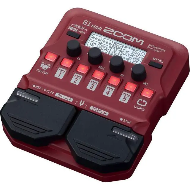 Alt view image 2 of 7 - B1 Four Electric Bass Effects Processor with Polsen HPC-A30 Monitor Headphones, 9V Power Adapter & 10ft Instrument Cable Bundle