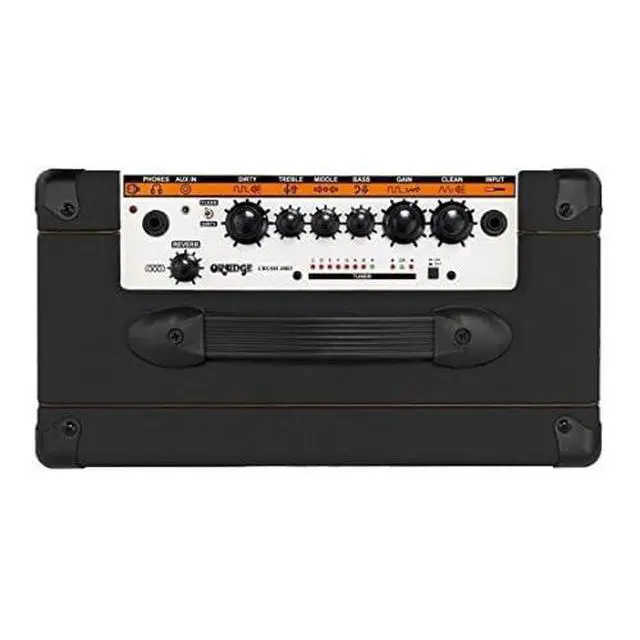 Alt view image 4 of 6 - Crush 20RT 20W 8" 2-Channel Guitar Amplifier and Speaker Combo, Black | 20W 2-Channel Combo, 1x8 Voice of the World Speaker, Built-in Reverb and Chromatic Tuner, Cabsim Headphone and Line Out