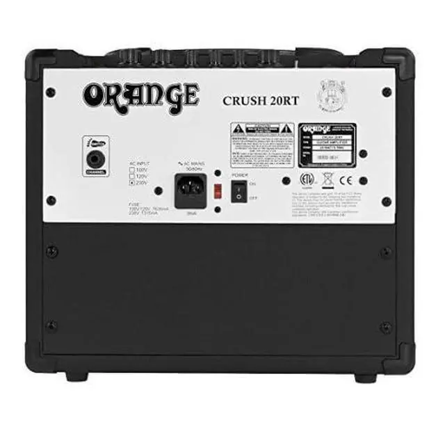 Alt view image 5 of 6 - Crush 20RT 20W 8" 2-Channel Guitar Amplifier and Speaker Combo, Black | 20W 2-Channel Combo, 1x8 Voice of the World Speaker, Built-in Reverb and Chromatic Tuner, Cabsim Headphone and Line Out