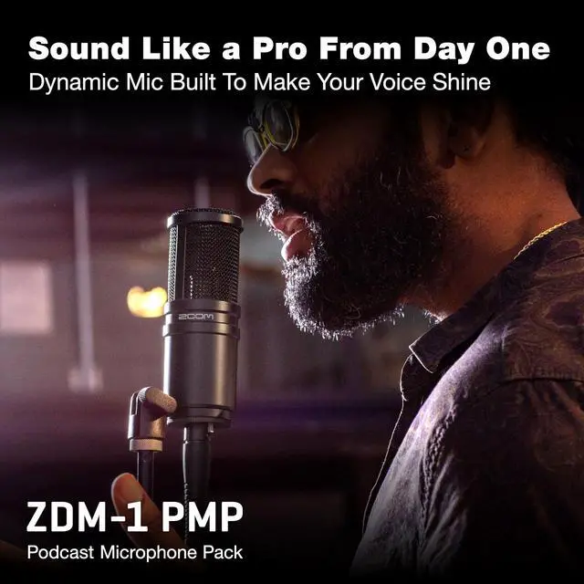 Alt view image 3 of 7 - ZDM-1 Podcast Mic Pack for Podcasters with Dynamic Mic & Headphones | Includes Dynamic Microphone, Headphones, Tripod, Windscreen, and XLR Cable