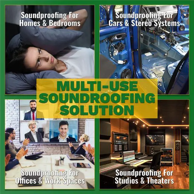 Alt view image 3 of 7 - 1 LB Mass Loaded Vinyl 4x10 (40 SF) MLV Soundproofing Barrier for Walls, Ceilings, Vehicles 26 STC Rating Flexible Noise Blocker Roll Easy to Cut & Install - Multiple Options
