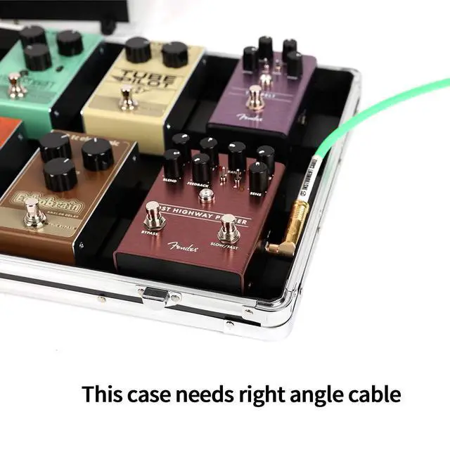 Alt view image 3 of 7 - Guitar Multi Effect Pedal Case 27.5x11.6x4.2in, T-EC14 | Aluminum Alloy 8.1lb Pedalboard Case for 10-12 Effects Pedals, with Pedal Mounting Tape Fastener