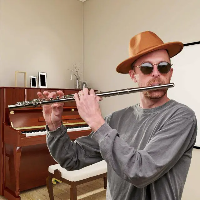 Alt view image 7 of 7 - Closed Hole C Flute - Musical Instrument, Beginner/Intermediate Flute in Band & Orchestra, Nickel