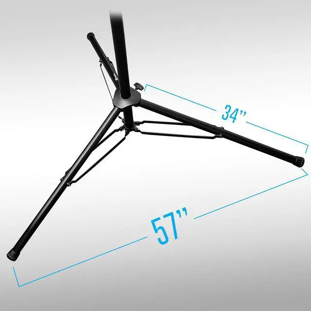 Alt view image 3 of 7 - AxcessAbles Heavy-Duty DJ Stands with Carry Bag | 175LB Load Capacity | Crank Up Light & Speaker Stands | Stage Lighting Tripods (2 Pack)