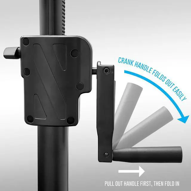 Alt view image 5 of 7 - AxcessAbles Heavy-Duty DJ Stands with Carry Bag | 175LB Load Capacity | Crank Up Light & Speaker Stands | Stage Lighting Tripods (2 Pack)