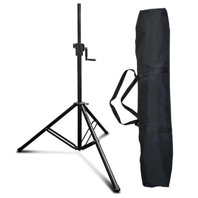 Alt view image 7 of 7 - AxcessAbles Heavy-Duty DJ Stands with Carry Bag | 175LB Load Capacity | Crank Up Light & Speaker Stands | Stage Lighting Tripods (2 Pack)