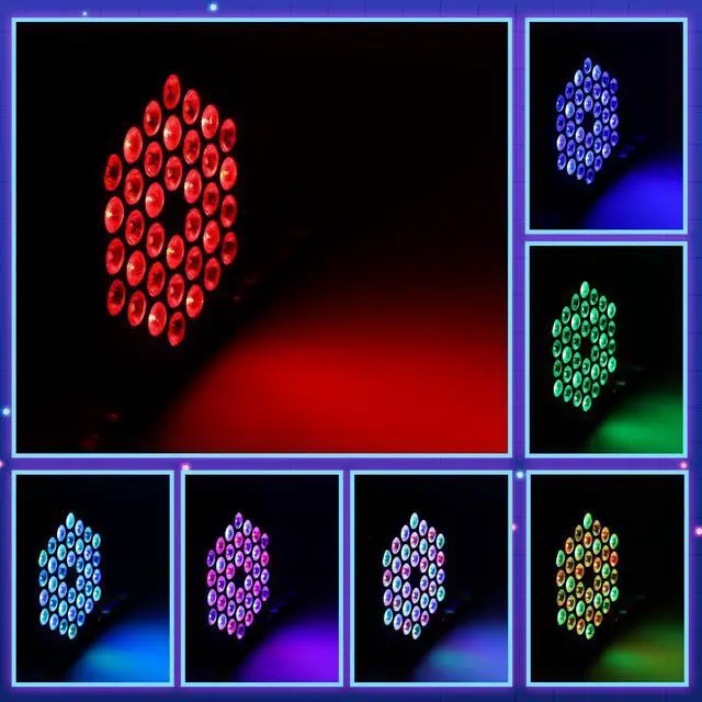 Alt view image 2 of 7 - 20 Pcs 36 LED Par Lights DJ Stage Light 7 Channel Par Lighting for Stage with Remote Control and DMX Control Sound Activated Uplights Party Lights for Christmas Music Party Disco Wedding