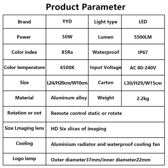 Alt view image 2 of 7 - Logo Projector Lights Custom GOBO projectors for Store Business or wall Outdoor Waterproof ip67 HD led for Shop Advertising and Wedding
