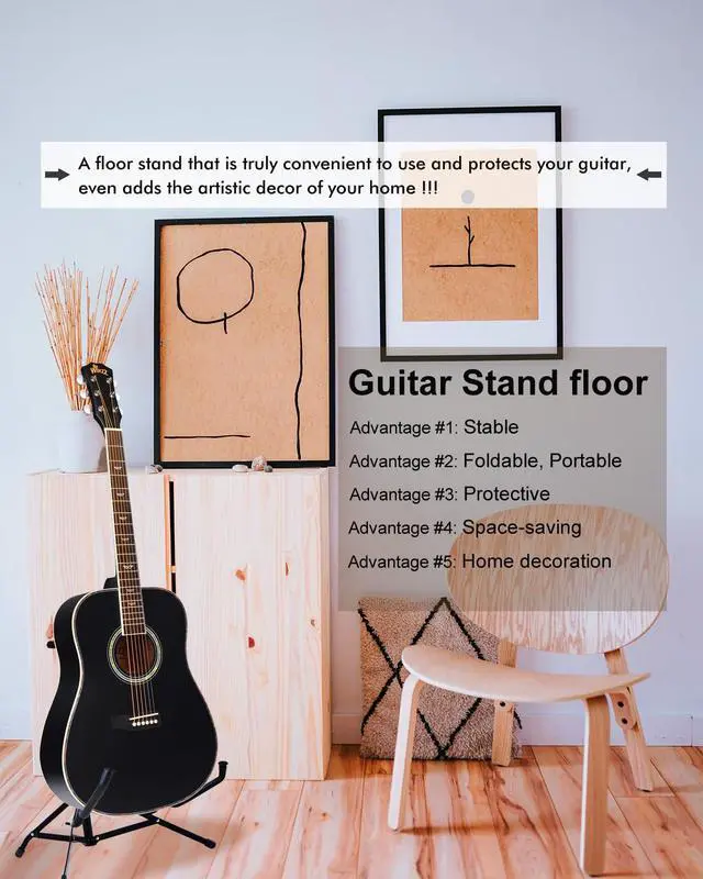 Alt view image 5 of 7 - Acoustic Guitars Full Size, 4/4 Folk Guitar for Beginners Adults, Acoustic Steel-string Guitar Black (41 Inches
