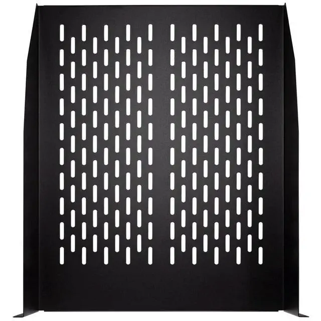 Alt view image 6 of 6 - 2U 19-Inch Universal Vented Rack Mount Cantilever Fixed Server Cabinet Shelf 22-Inches Deep Black