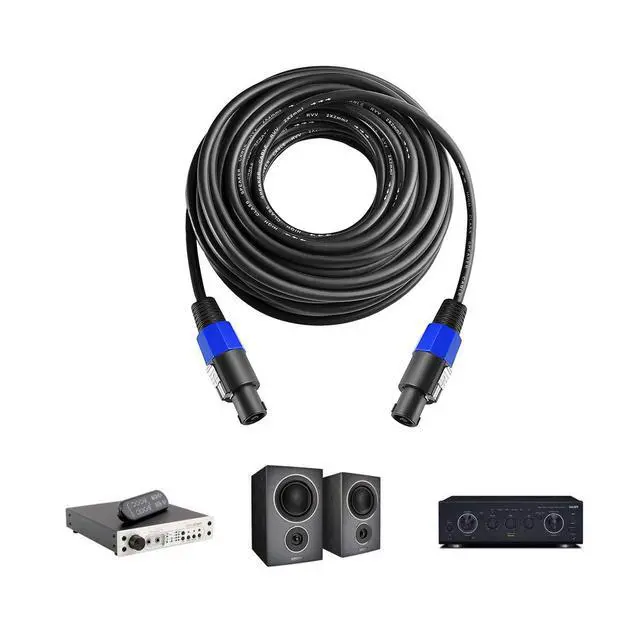 Alt view image 7 of 7 - 4X 25 Feet Professional Speakon to Speakon Cables Wire, 12 Gauge AWG 2-Conductor Audio Amplifier Speaker Cord, 4 Pack
