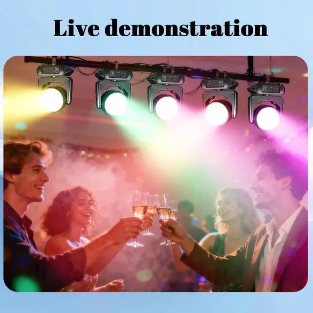 Alt view image 3 of 6 - 19x15W Moving Head Stage Light,RGBW 4-in-1 LED Zoom Beam Wash Strobe Effect,DMX Sound Activated,540° Pan 270° Tilt,Professional DJ Lighting for Club Wedding Party Bar (Luces para) (1Pack=2pcs)