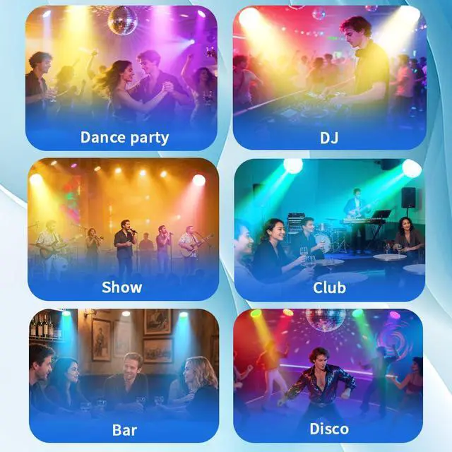Alt view image 4 of 6 - 19x15W Moving Head Stage Light,RGBW 4-in-1 LED Zoom Beam Wash Strobe Effect,DMX Sound Activated,540° Pan 270° Tilt,Professional DJ Lighting for Club Wedding Party Bar (Luces para) (1Pack=2pcs)