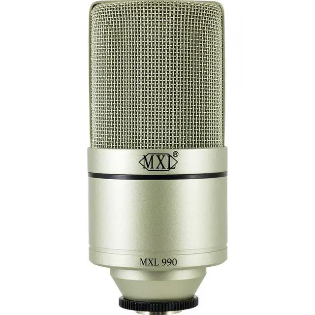 Main image of 990 Condenser Microphone for Podcasting, Singing, Home Studio Recording, Gaming & Streaming | Detailed Sound | XLR | Large Diaphragm (Champagne)