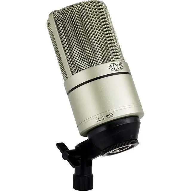 Alt view image 3 of 6 - 990 Condenser Microphone for Podcasting, Singing, Home Studio Recording, Gaming & Streaming | Detailed Sound | XLR | Large Diaphragm (Champagne)
