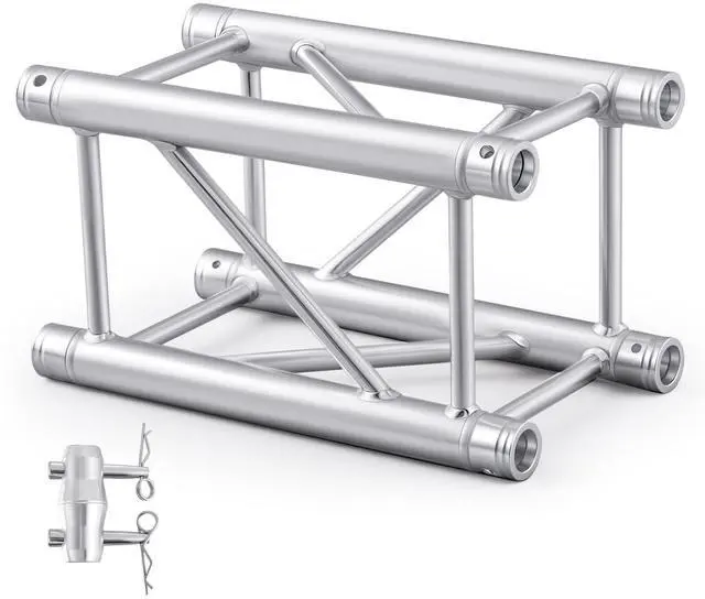 Main image of 1 Pack Aluminum DJ Light Stands Stage Truss Segment 12" x 12" Straight Square DJ Lighting Stand Trussing Stage with 8 couplers, 500 Pounds Load Capacity (1.64 ft)