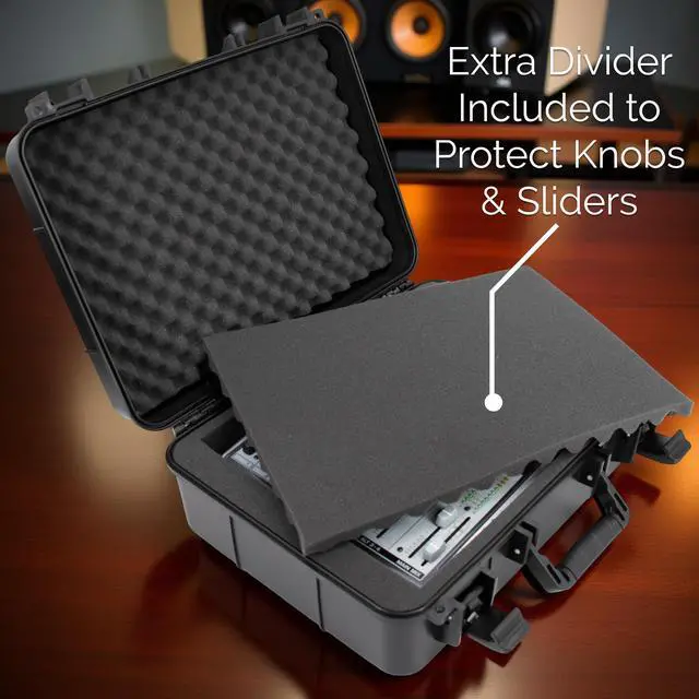 Alt view image 2 of 7 - 16" Hard Audio Mixer Case Compatible with Behringer Xenyx 1002SFX 1202SFX Q1002USB 802S Q1202USB 1202FX 1204USB X1204USB Protective Travel Case Fits 14.5" x 10.5" x 4.5" Mixers