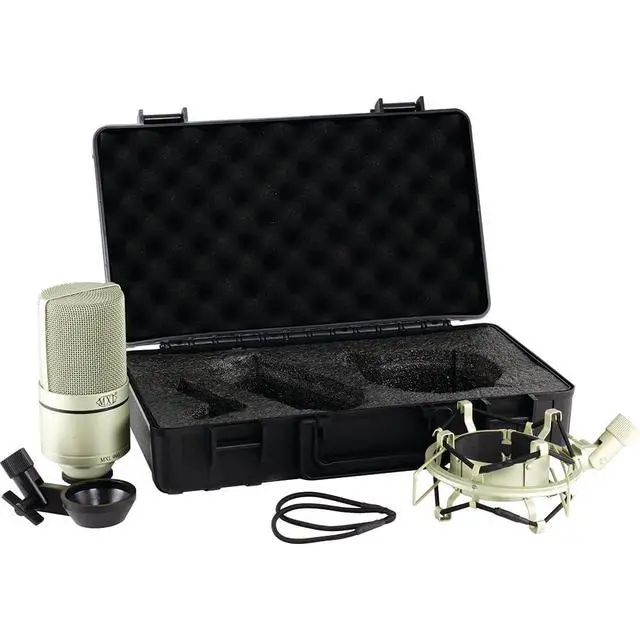 Alt view image 5 of 6 - 990 Condenser Microphone for Podcasting, Singing, Home Studio Recording, Gaming & Streaming | Detailed Sound | XLR | Large Diaphragm (Champagne)