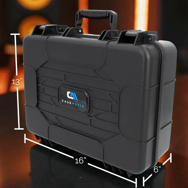 Alt view image 3 of 7 - 16" Hard Audio Mixer Case Compatible with Behringer Xenyx 1002SFX 1202SFX Q1002USB 802S Q1202USB 1202FX 1204USB X1204USB Protective Travel Case Fits 14.5" x 10.5" x 4.5" Mixers