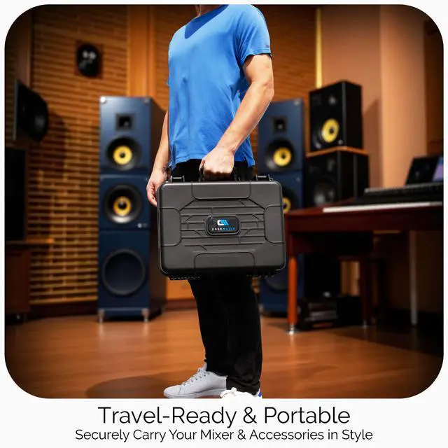 Alt view image 5 of 7 - 16" Hard Audio Mixer Case Compatible with Behringer Xenyx 1002SFX 1202SFX Q1002USB 802S Q1202USB 1202FX 1204USB X1204USB Protective Travel Case Fits 14.5" x 10.5" x 4.5" Mixers
